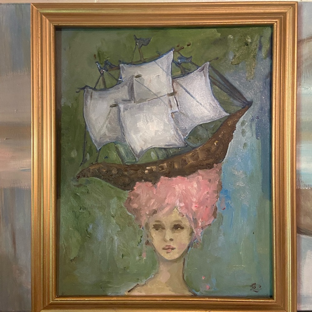 Original oil painting, framed